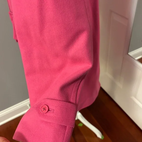 Isaac Mizrahi Hot Pink Wool-Blend Hooded Coat - Picture 4 of 14